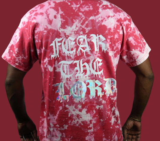 Fear the Lord" T-shirt -Red/Pink/White