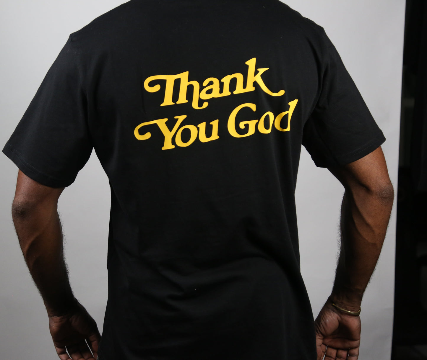 Thank You God T-Shirt- Black w/Yellow