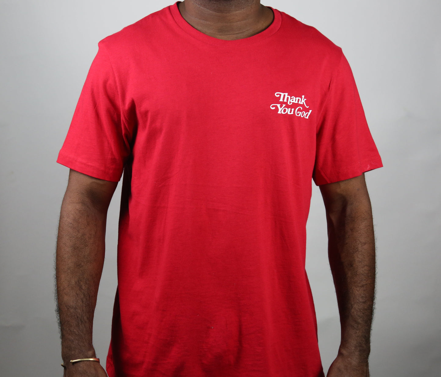 Thank You God T-Shirt- Red w/ White