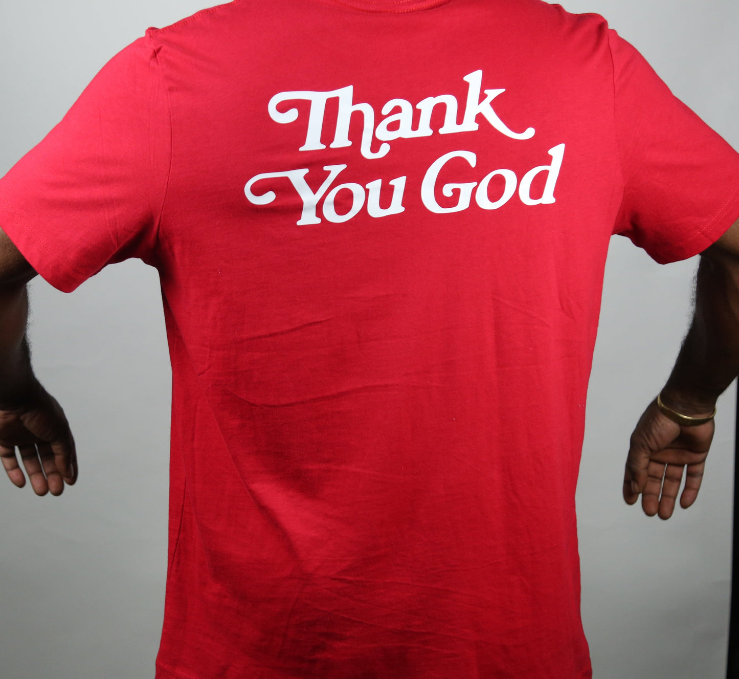 Thank You God T-Shirt- Red w/ White