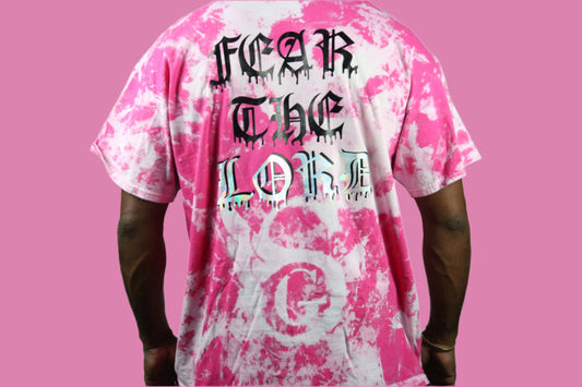 Fear the Lord" T-shirt -Pink/White (Copy)