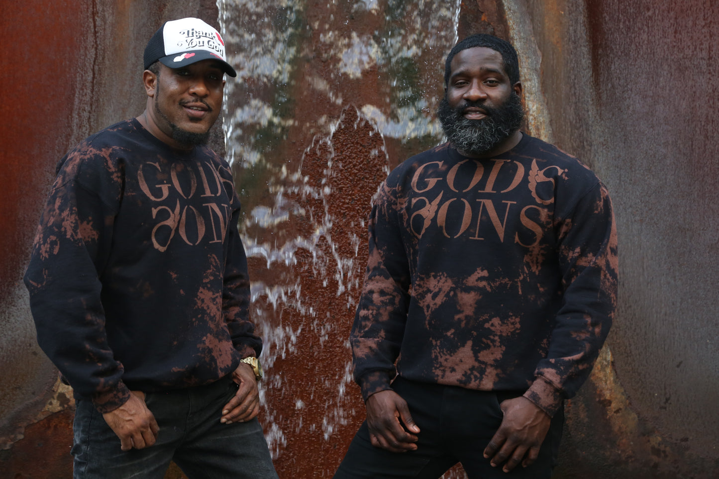 Godssons Distressed Sweatshirt -Black