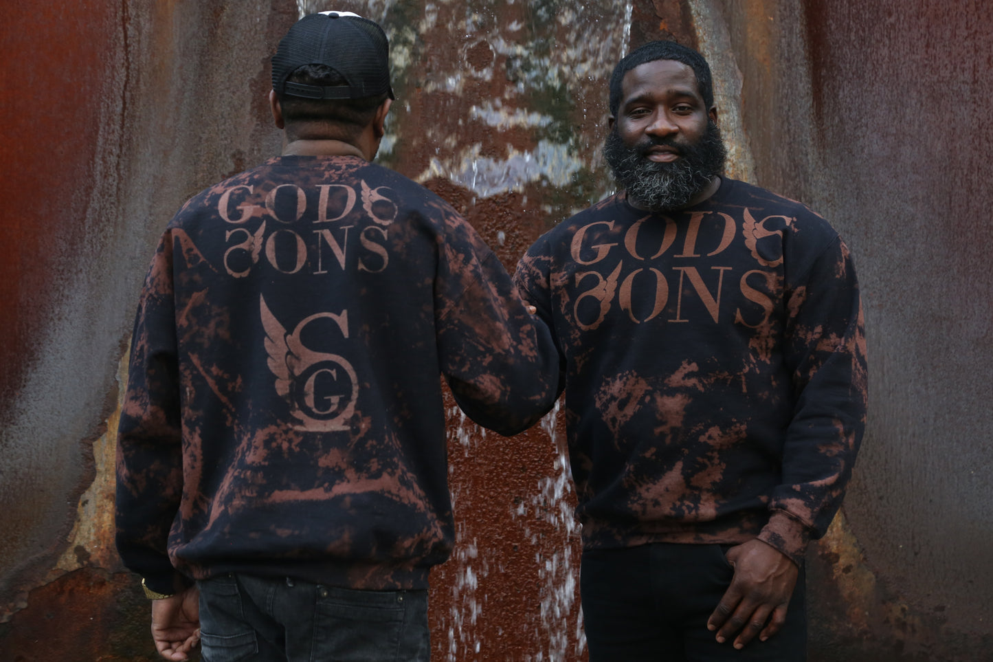 Godssons Distressed Sweatshirt -Black