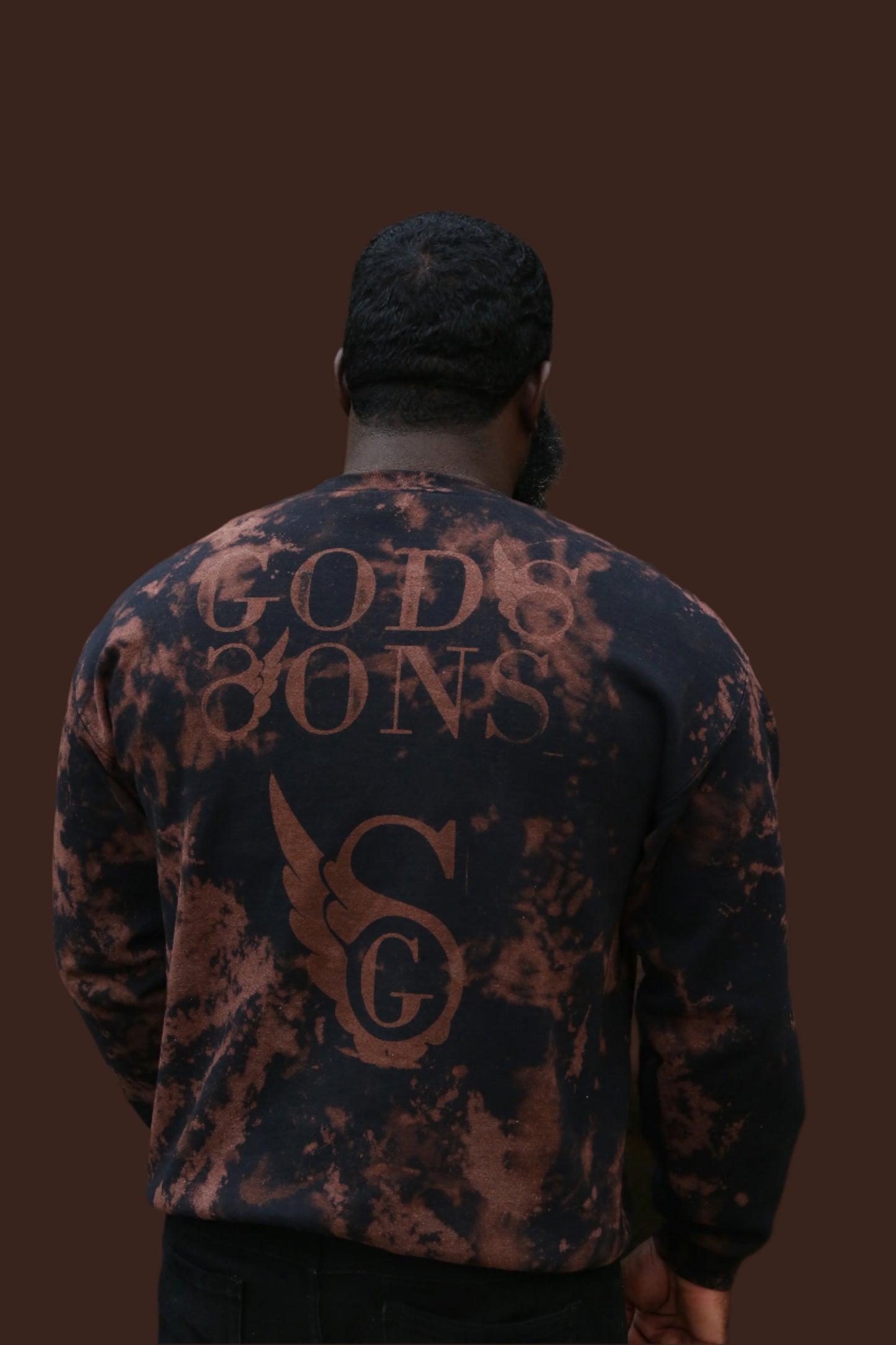 Godssons Distressed Sweatshirt -Black