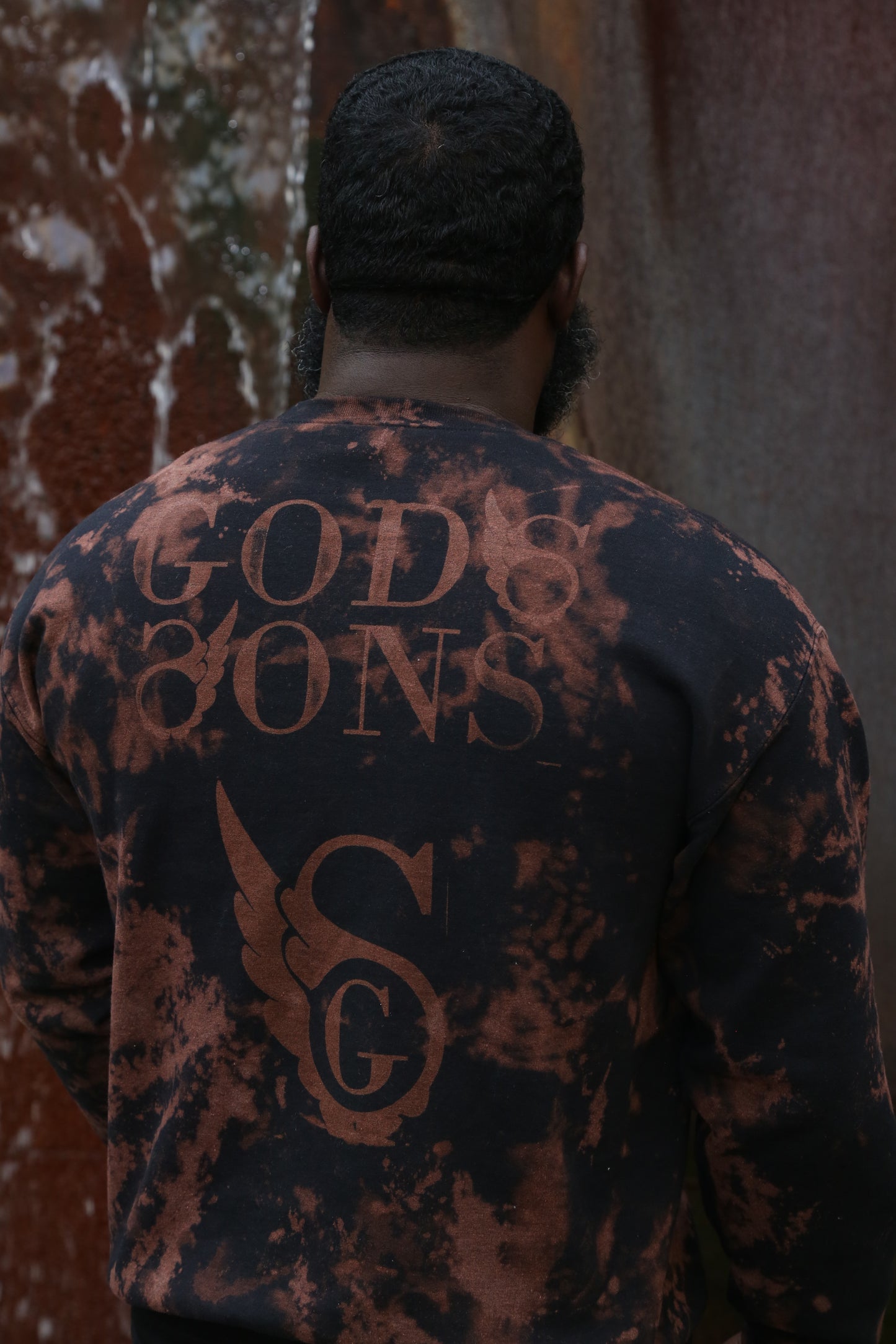 Godssons Distressed Sweatshirt -Black