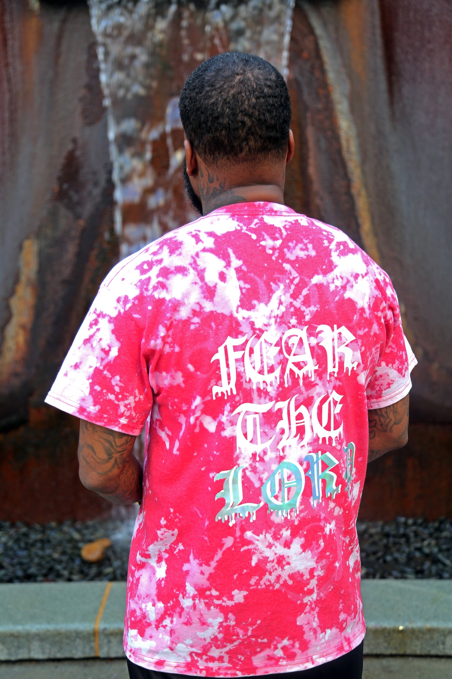 Fear the Lord" T-shirt -Red/Pink/White