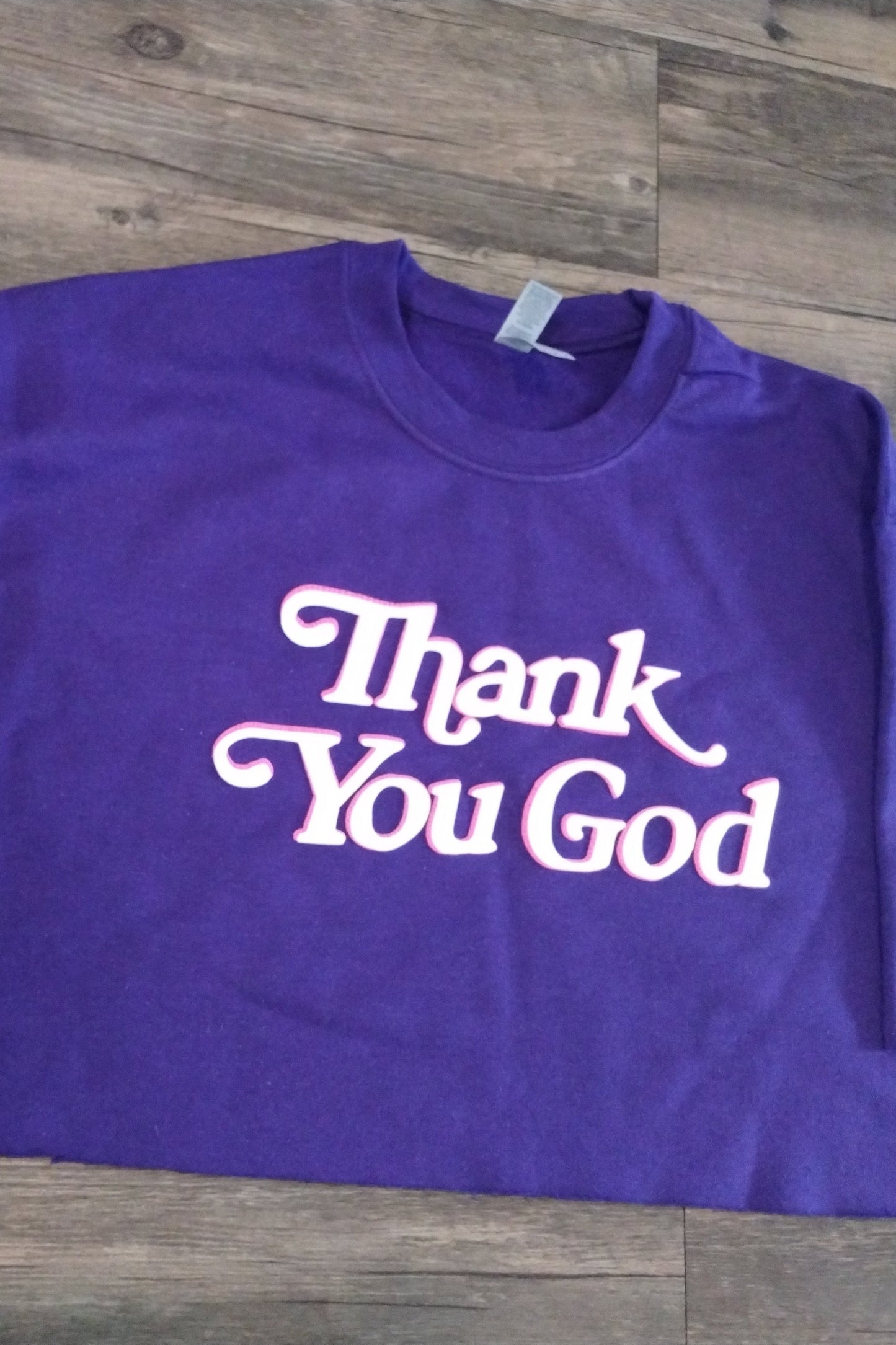 Thank You God Crop Female Sweatshirt