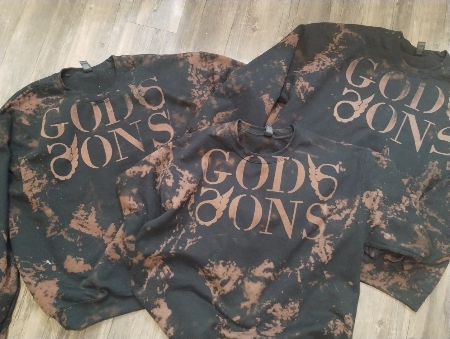 Godssons Distressed Sweatshirt -Black