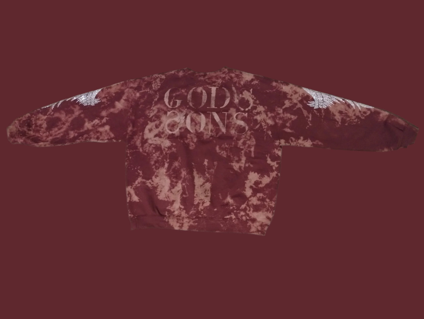 Limitless  Distress Sweatshirt- Maroon