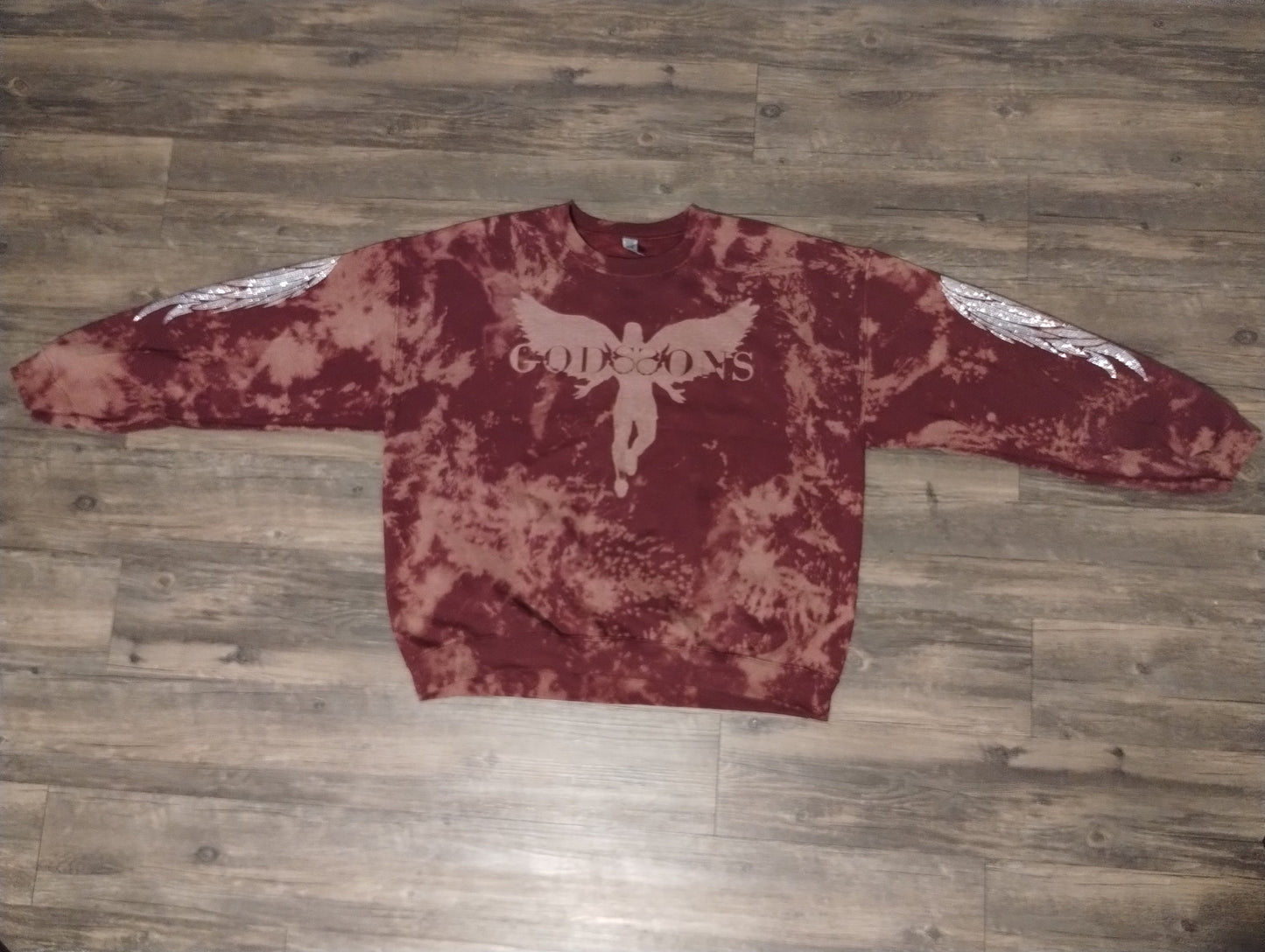 Limitless  Distress Sweatshirt- Maroon