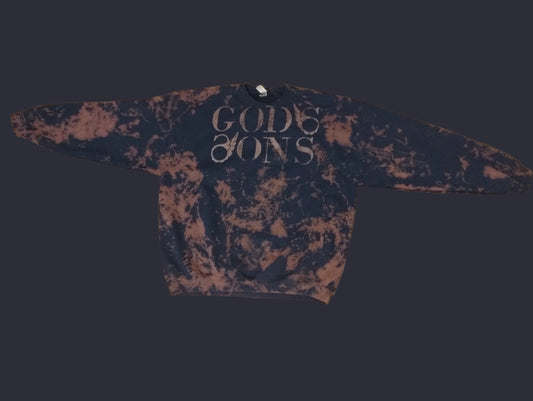 Godssons Distressed Sweatshirt -Blue