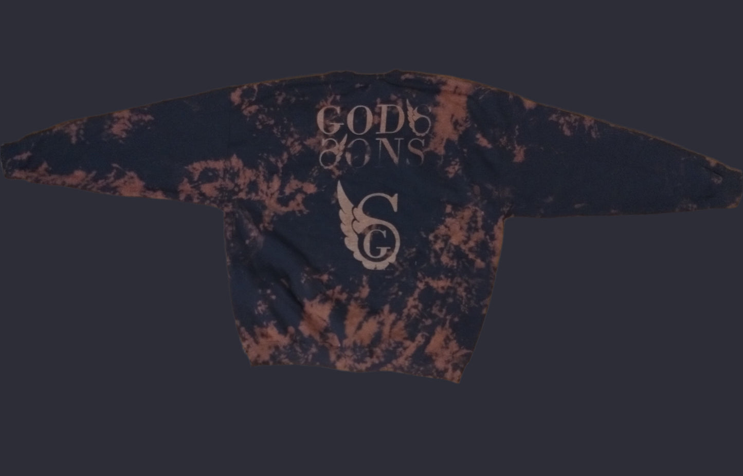 Godssons Distressed Sweatshirt -Blue